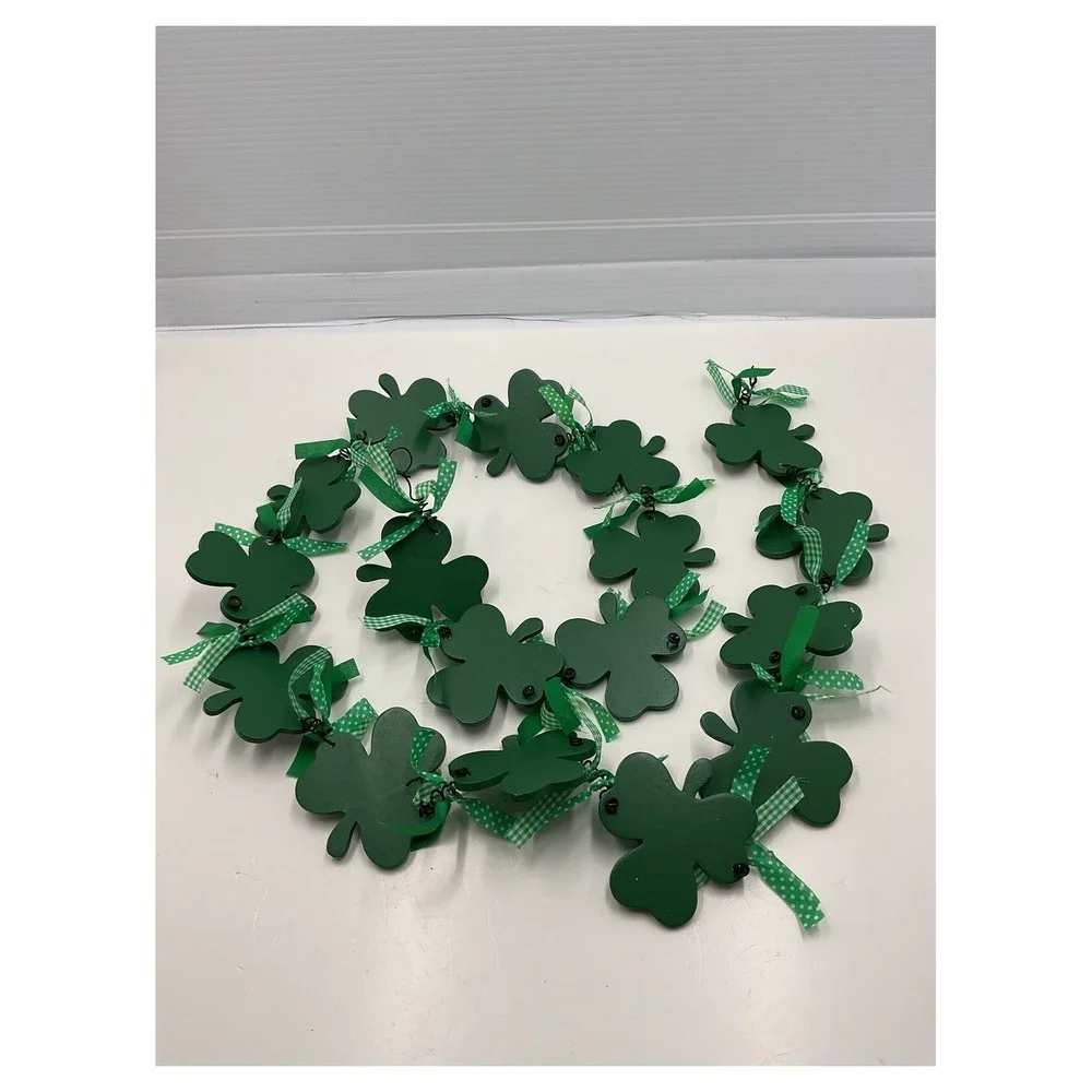 Irish St. Patrick's Day‎ Wooden Shamrock Garland 66